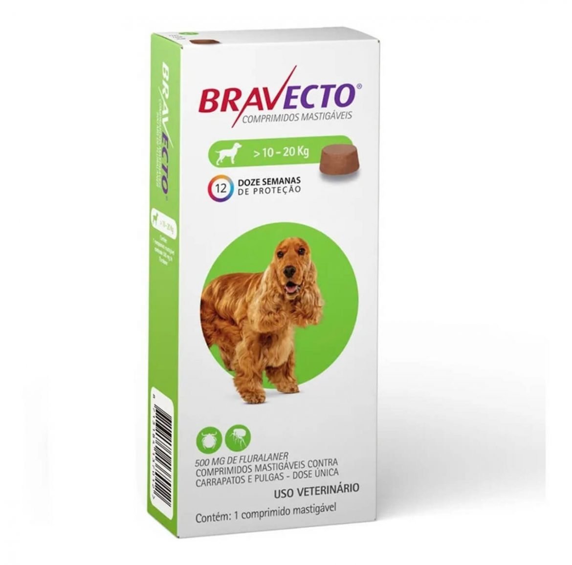 Bravecto 10-20kg (500mg 1 Comp.) – Q'MASCOTAS